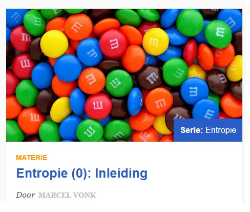 Figuur 3: Inleiding van de serie artikelen over entropie. Bron: WikiCommons.